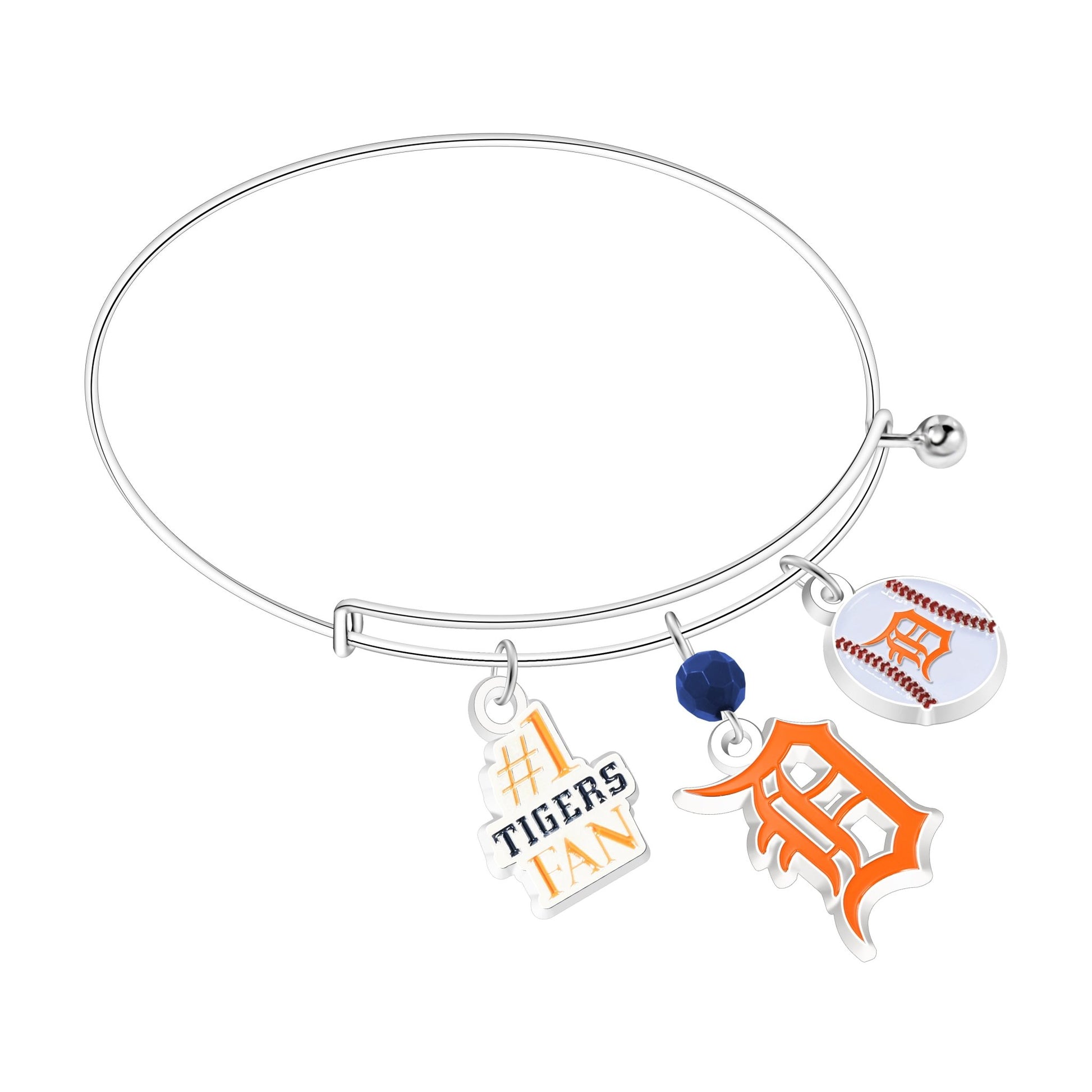 MLB Three Charm Logo Bracelet - Gamedays Gear - Detroit Tigers