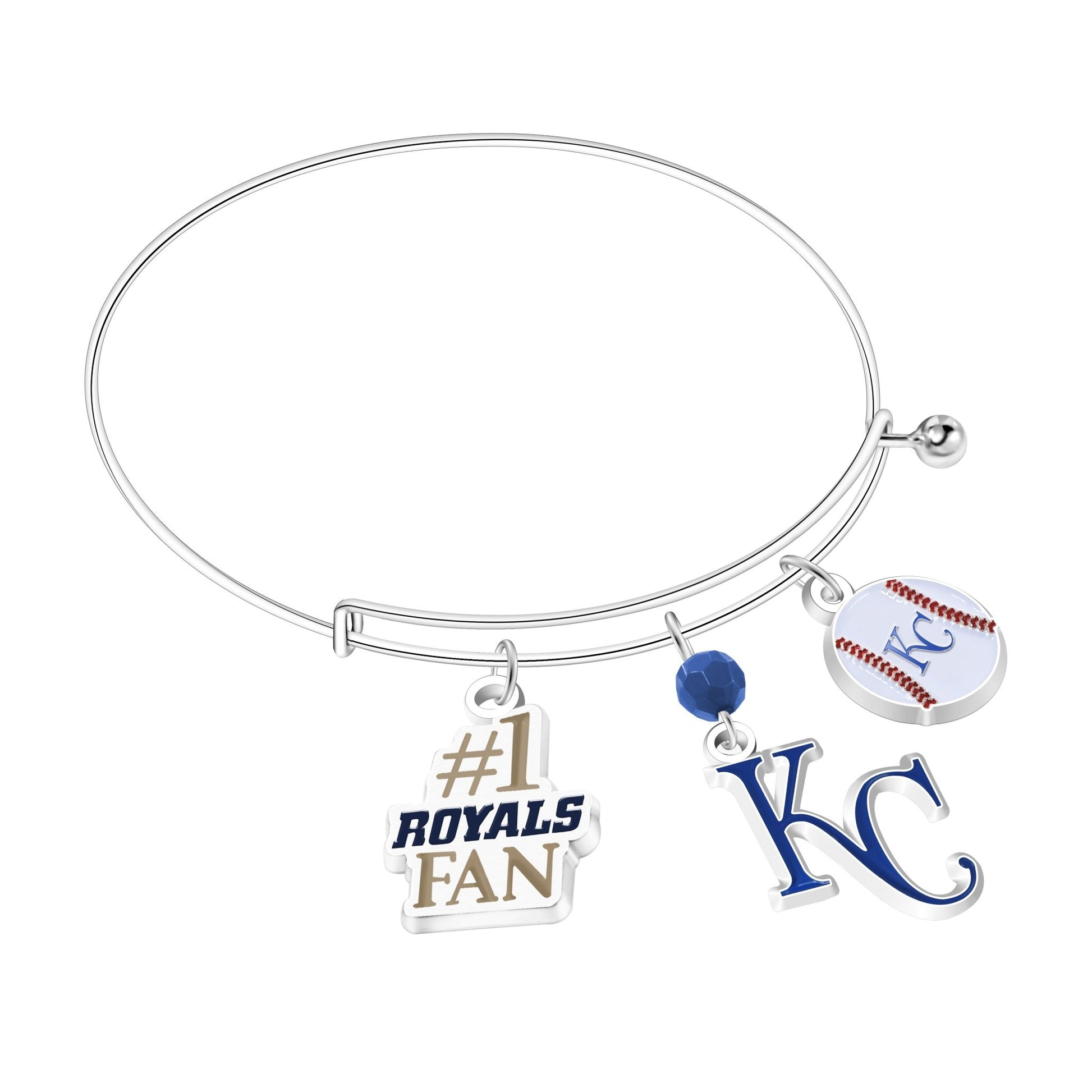 MLB Three Charm Logo Bracelet - Gamedays Gear - Kansas City Royals