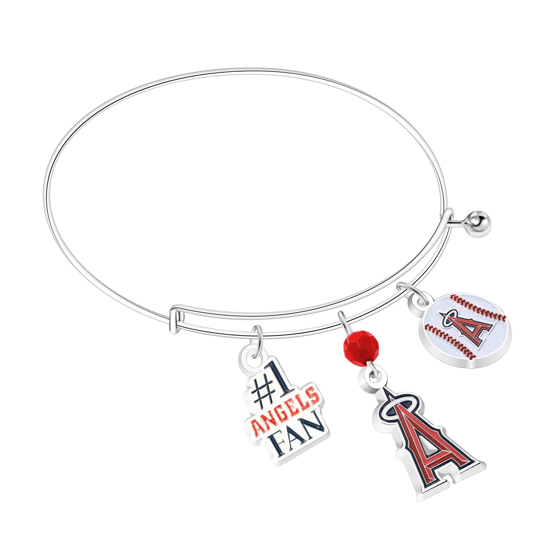 MLB Three Charm Logo Bracelet - Gamedays Gear - Los Angeles Angels