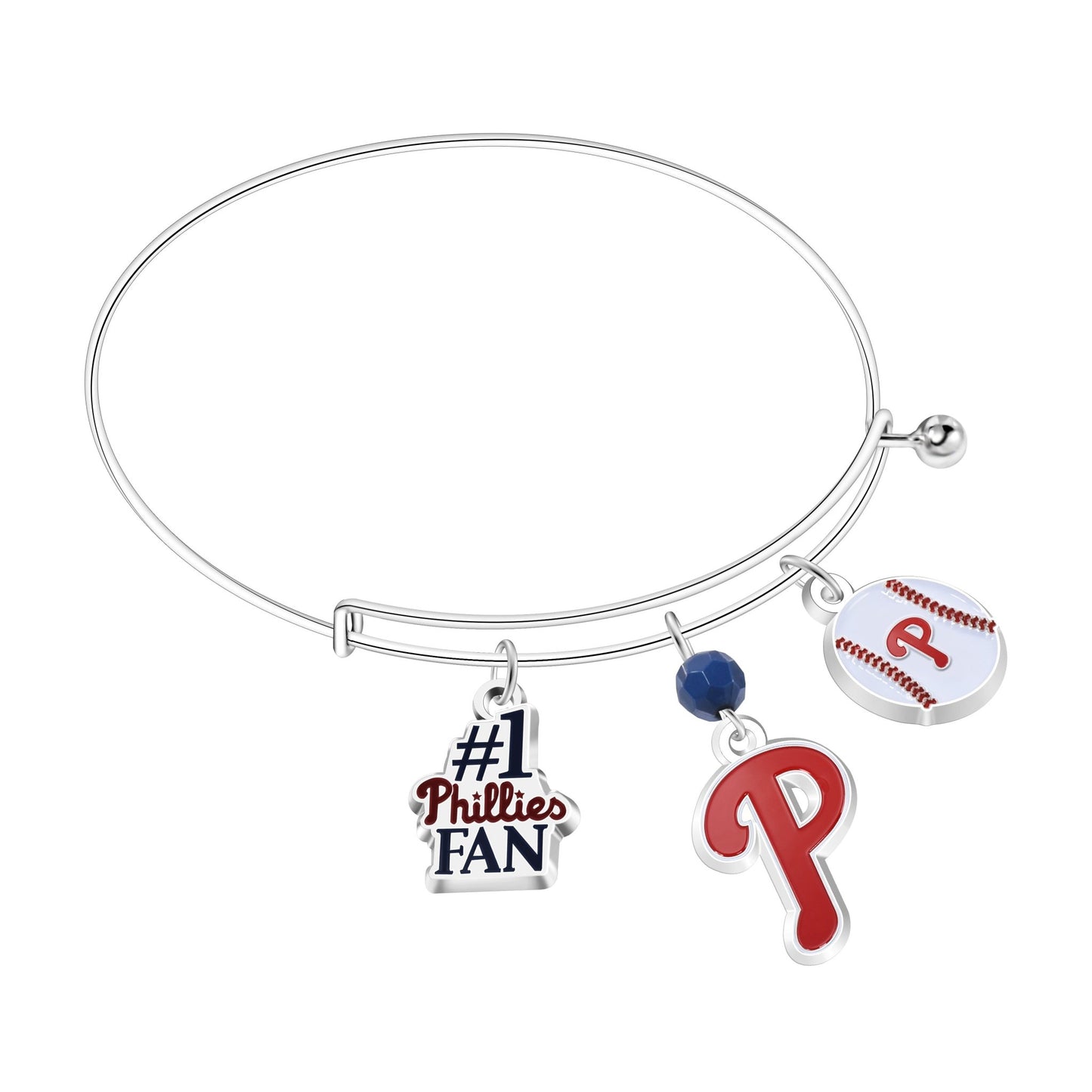 MLB Three Charm Logo Bracelet - Gamedays Gear - Philadelphia Phillies