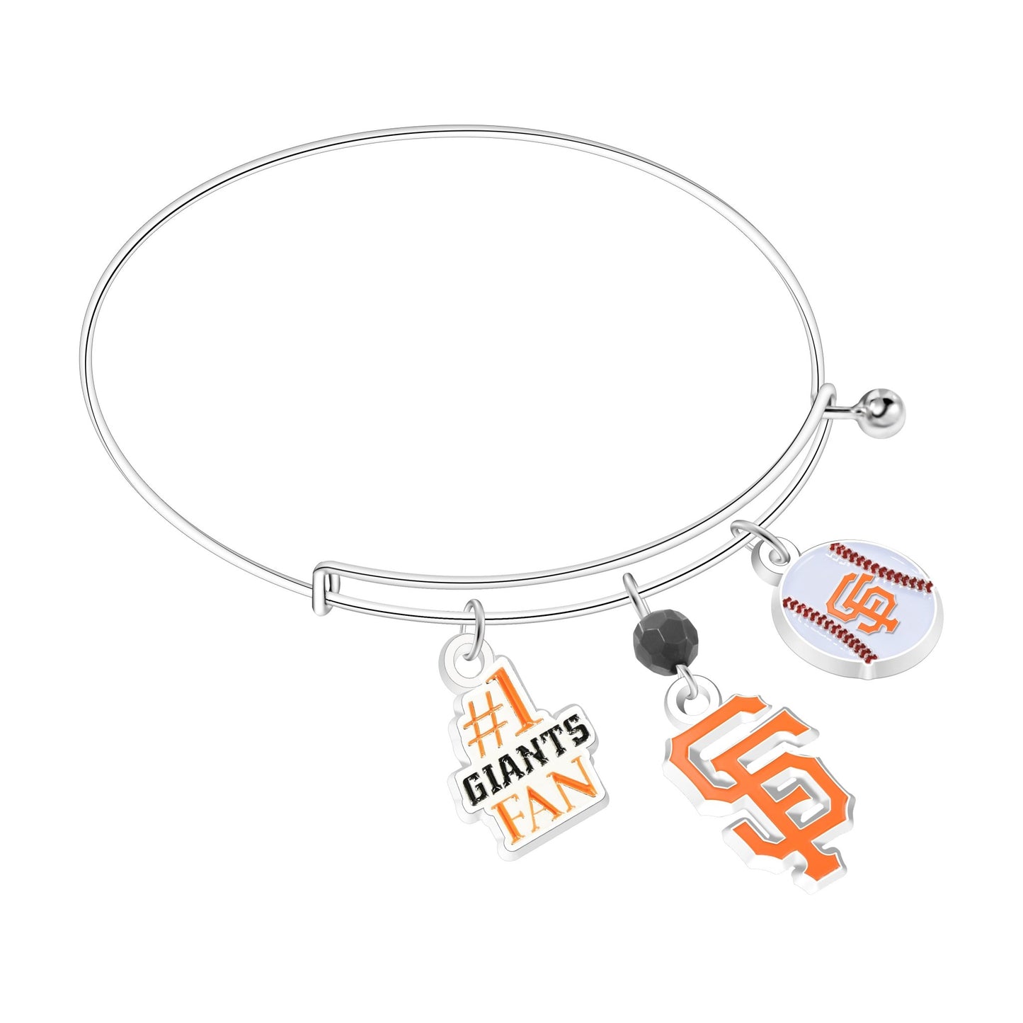 MLB Three Charm Logo Bracelet - Gamedays Gear - San Francisco Giants