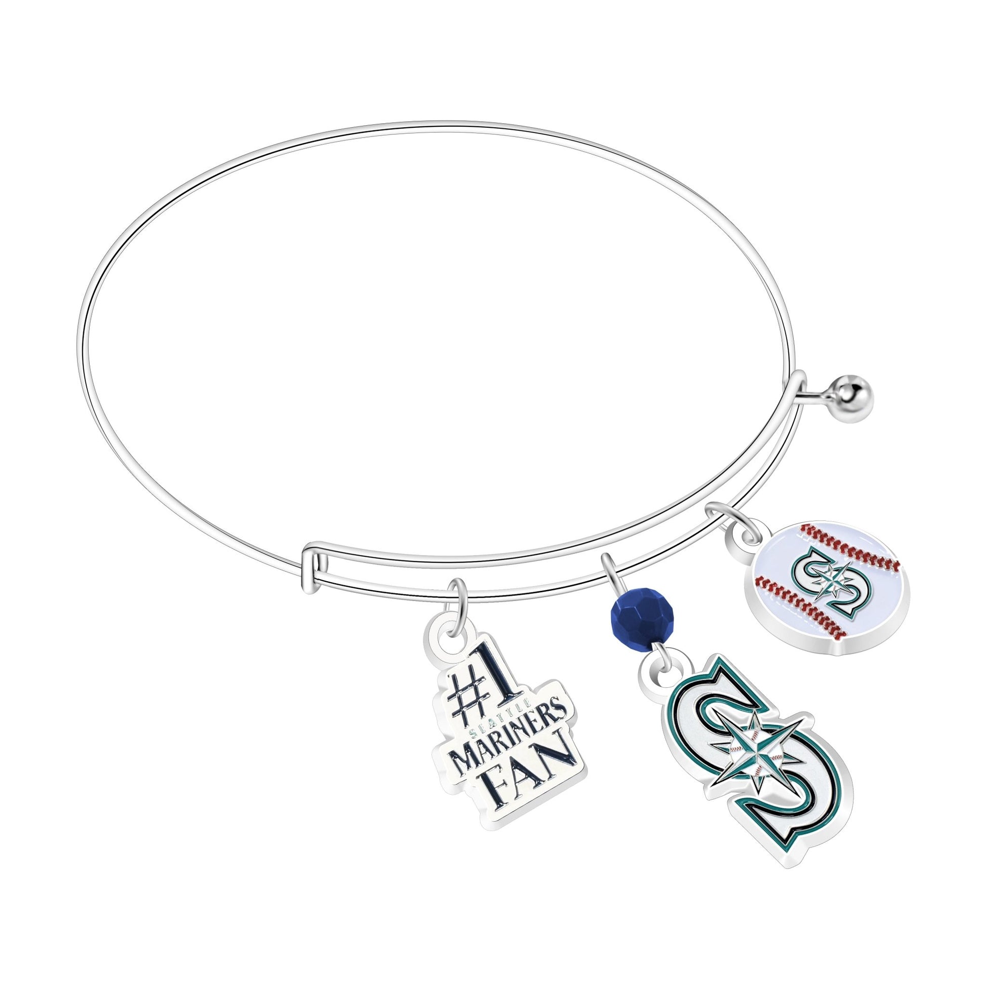 MLB Three Charm Logo Bracelet - Gamedays Gear - Seattle Mariners