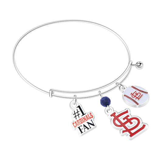 MLB Three Charm Logo Bracelet - Gamedays Gear - Los Angeles Dodgers