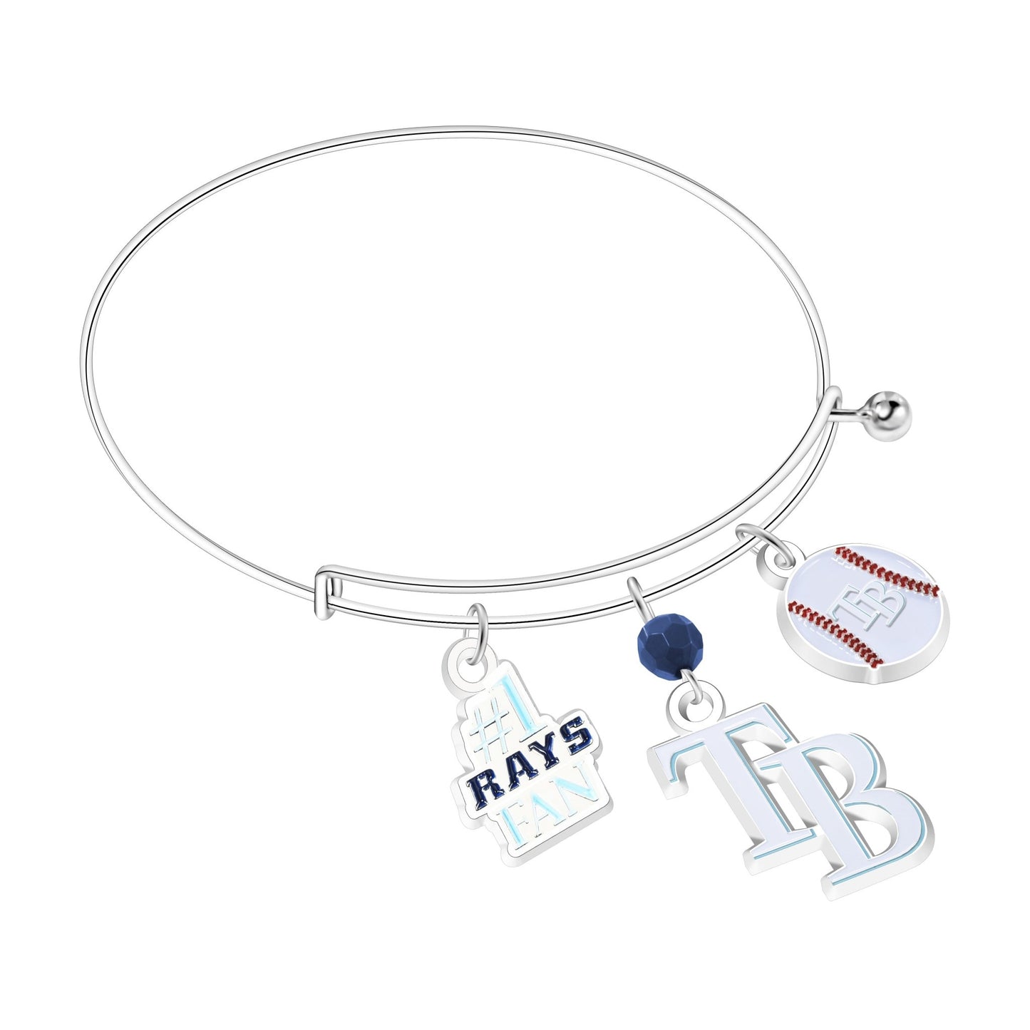 MLB Three Charm Logo Bracelet - Gamedays Gear - Tampa Bay Rays