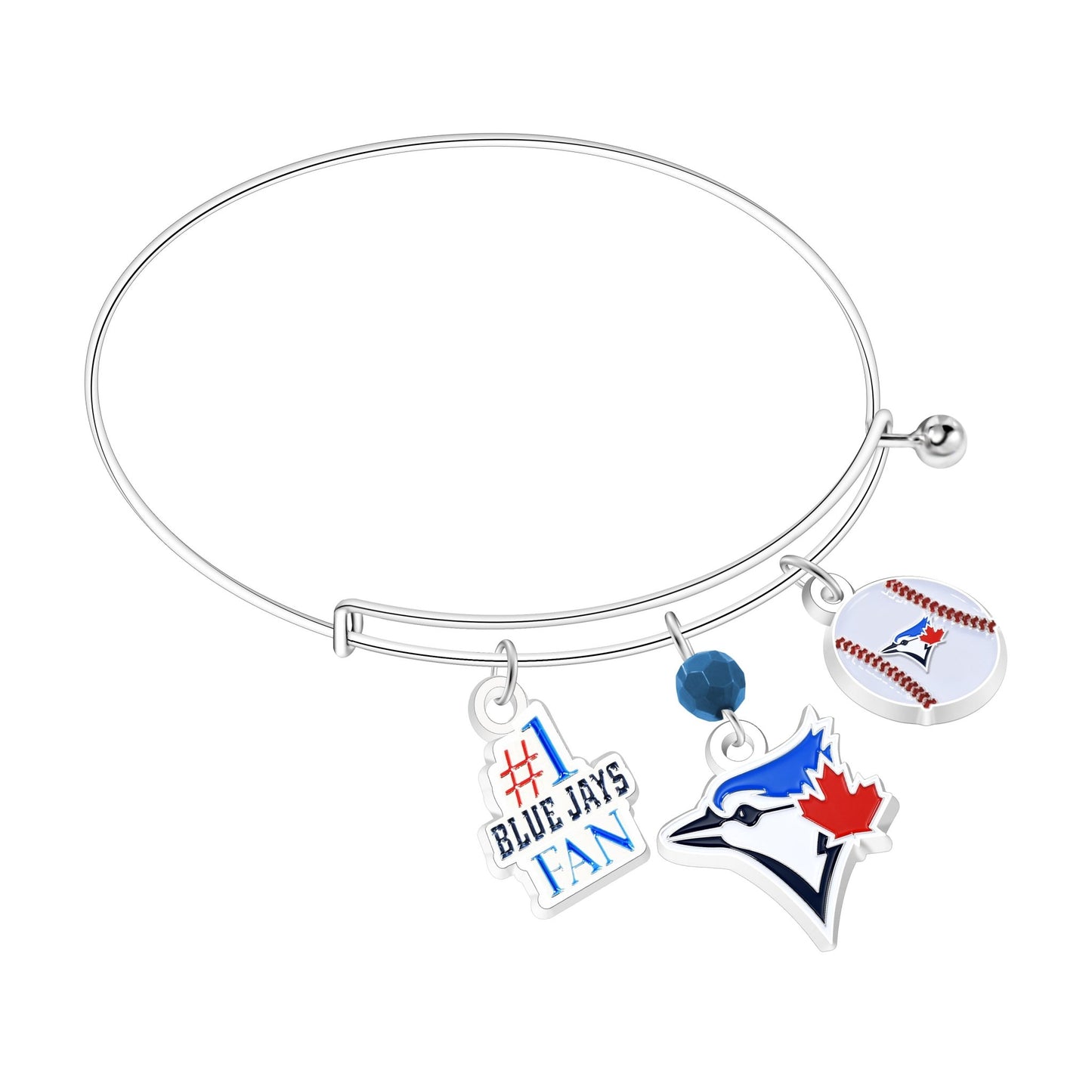 MLB Three Charm Logo Bracelet - Gamedays Gear - Toronto Blue Jays