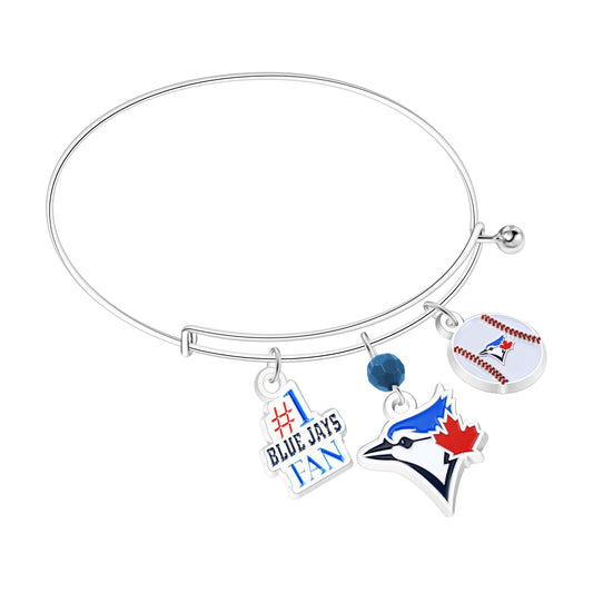 MLB Three Charm Logo Bracelet - Gamedays Gear - Los Angeles Dodgers