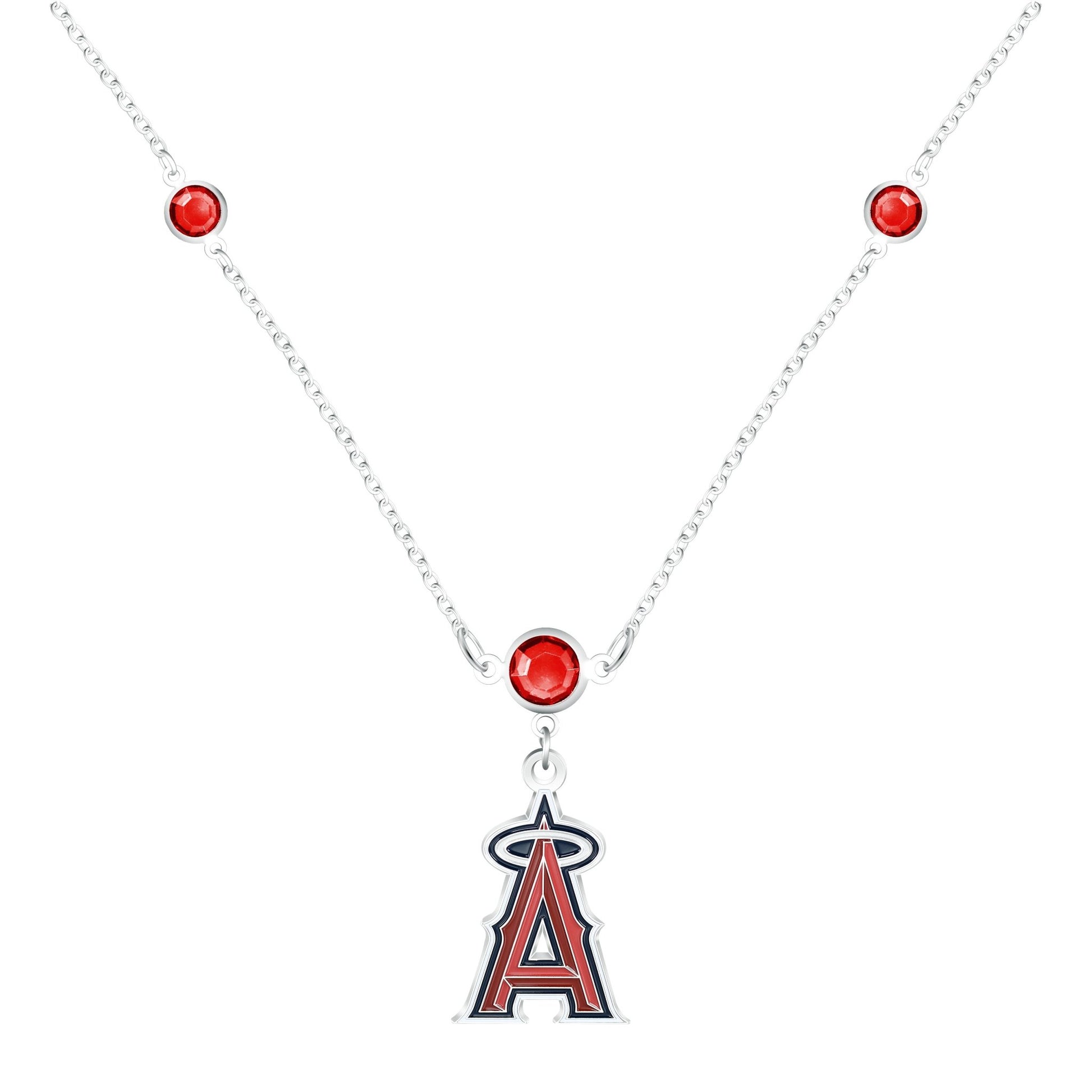 MLB Triple Beaded Necklace - Gamedays Gear - Los Angeles Angels