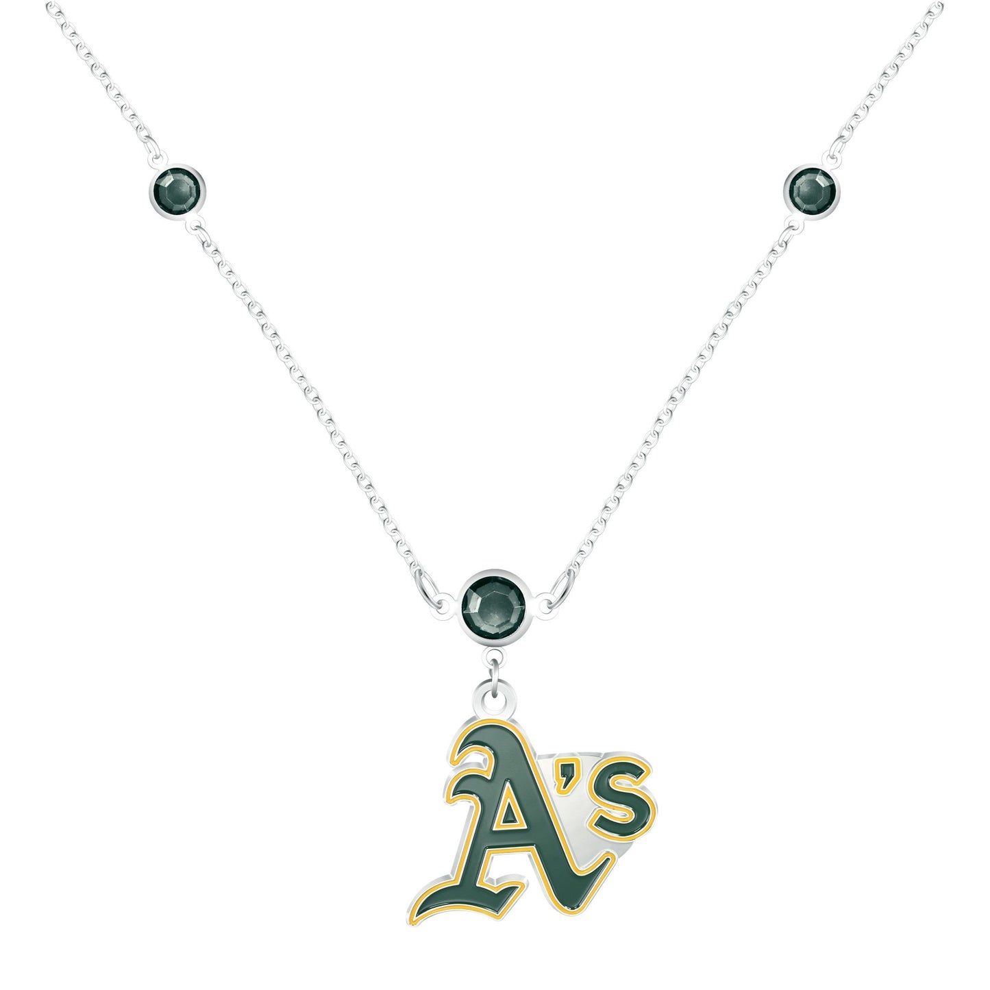 MLB Triple Beaded Necklace - Gamedays Gear - Oakland Athletics