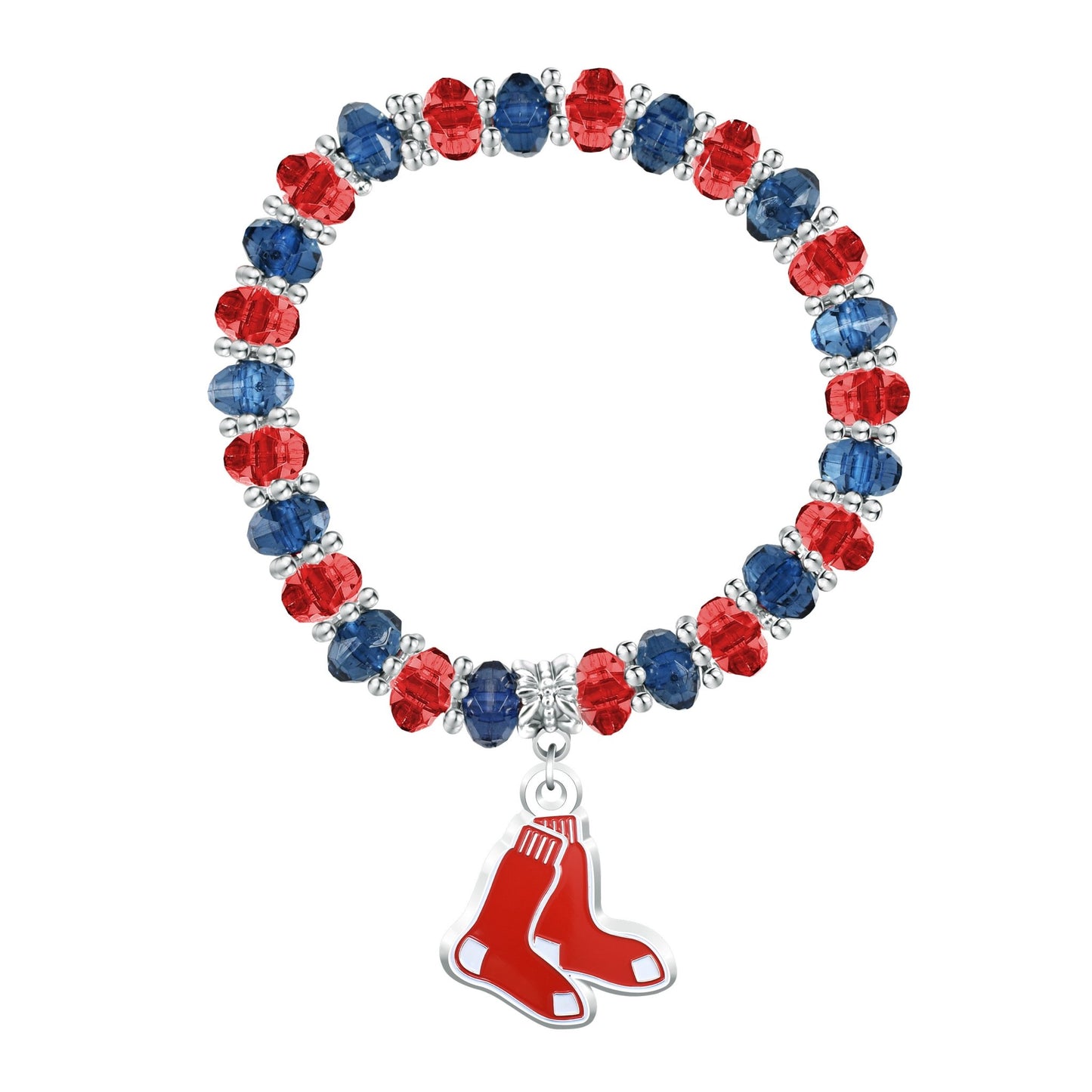 MLB Two-Tone Beaded Bracelet - Gamedays Gear - Boston Red Sox