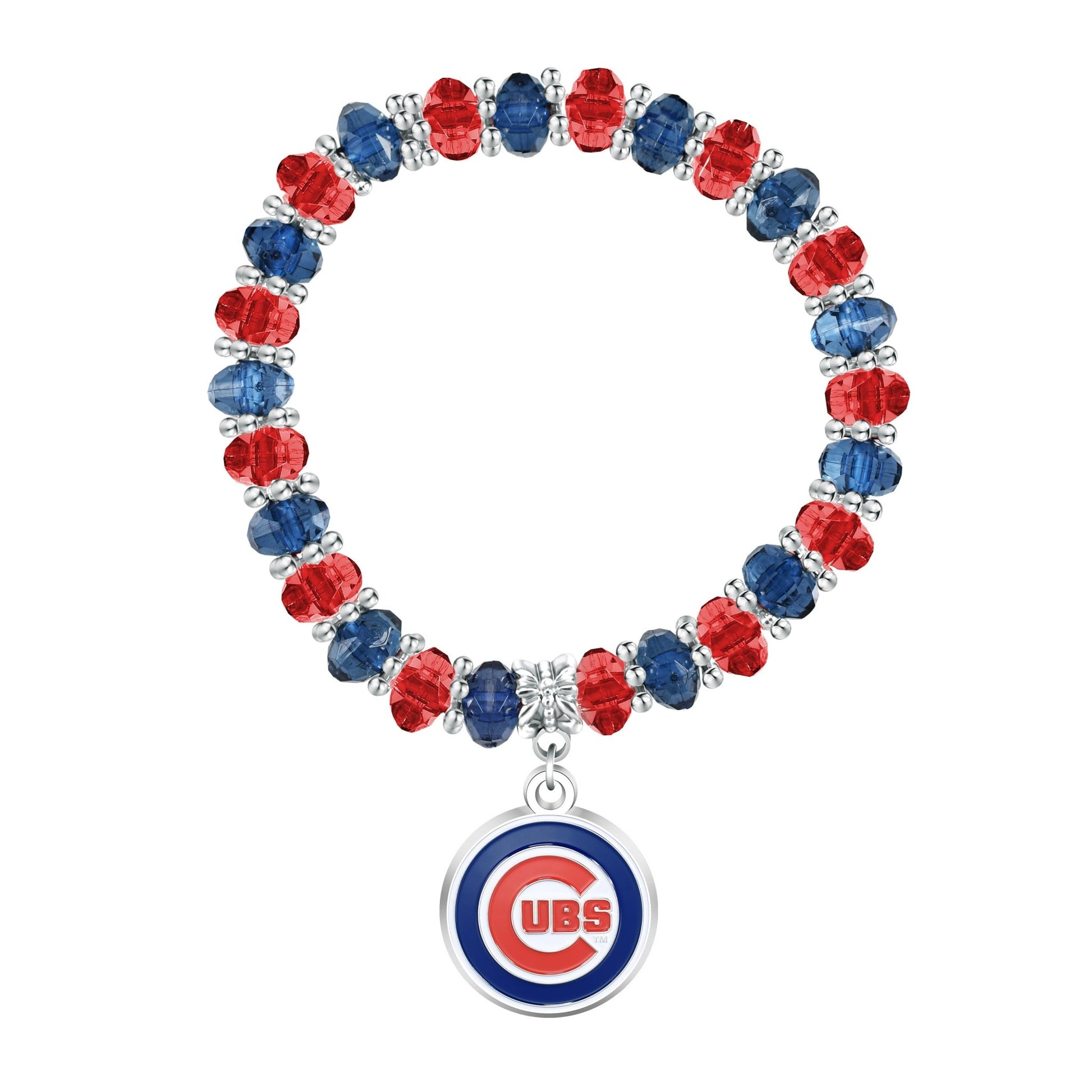 MLB Two-Tone Beaded Bracelet - Gamedays Gear - Chicago Cubs