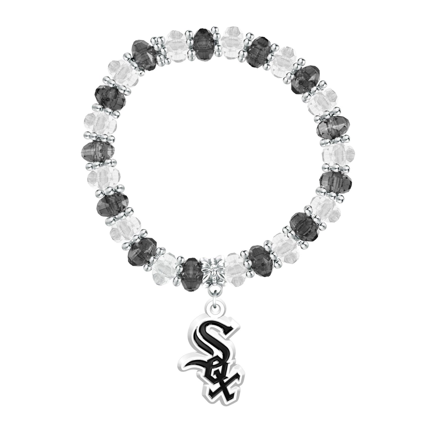 MLB Two-Tone Beaded Bracelet - Gamedays Gear - Chicago White Sox