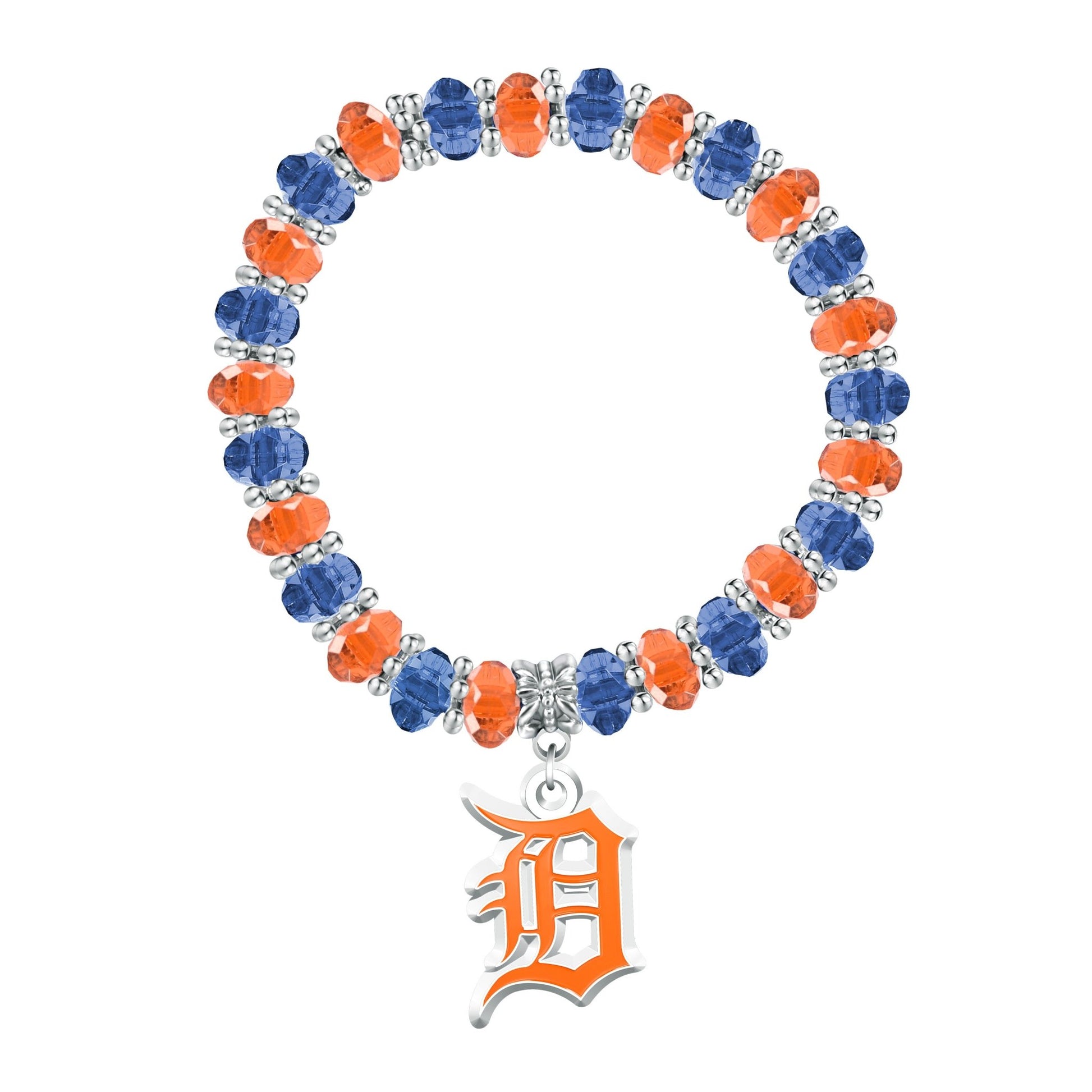 MLB Two-Tone Beaded Bracelet - Gamedays Gear - Detroit Tigers