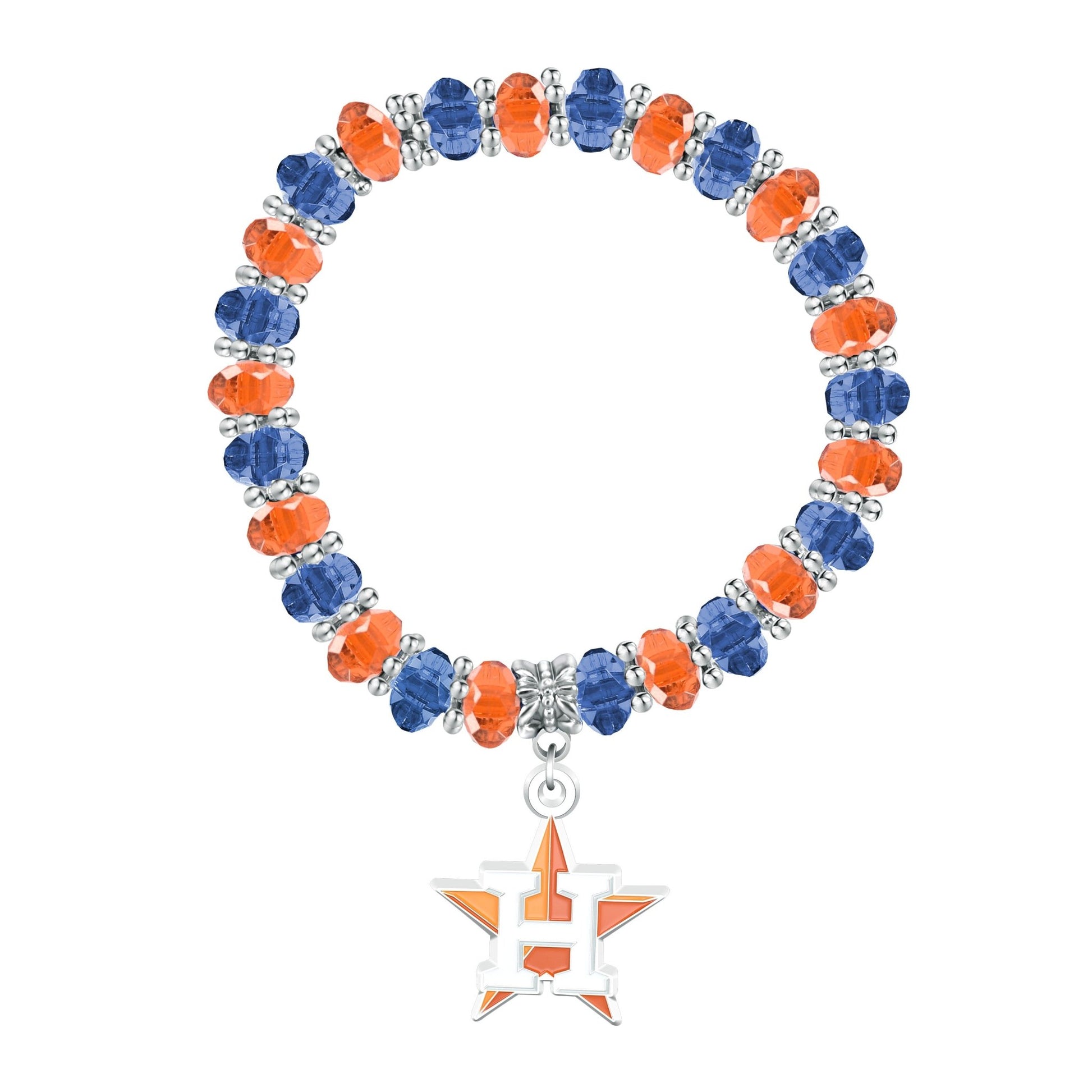 MLB Two-Tone Beaded Bracelet - Gamedays Gear - Houston Astros