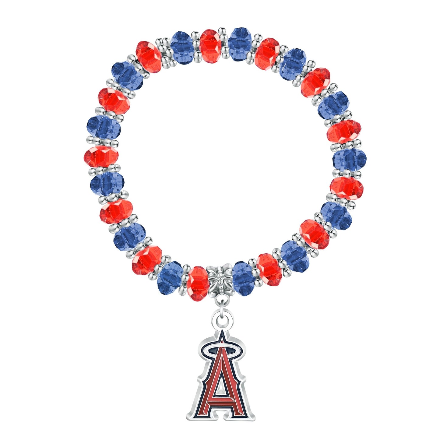 MLB Two-Tone Beaded Bracelet - Gamedays Gear - Los Angeles Angels