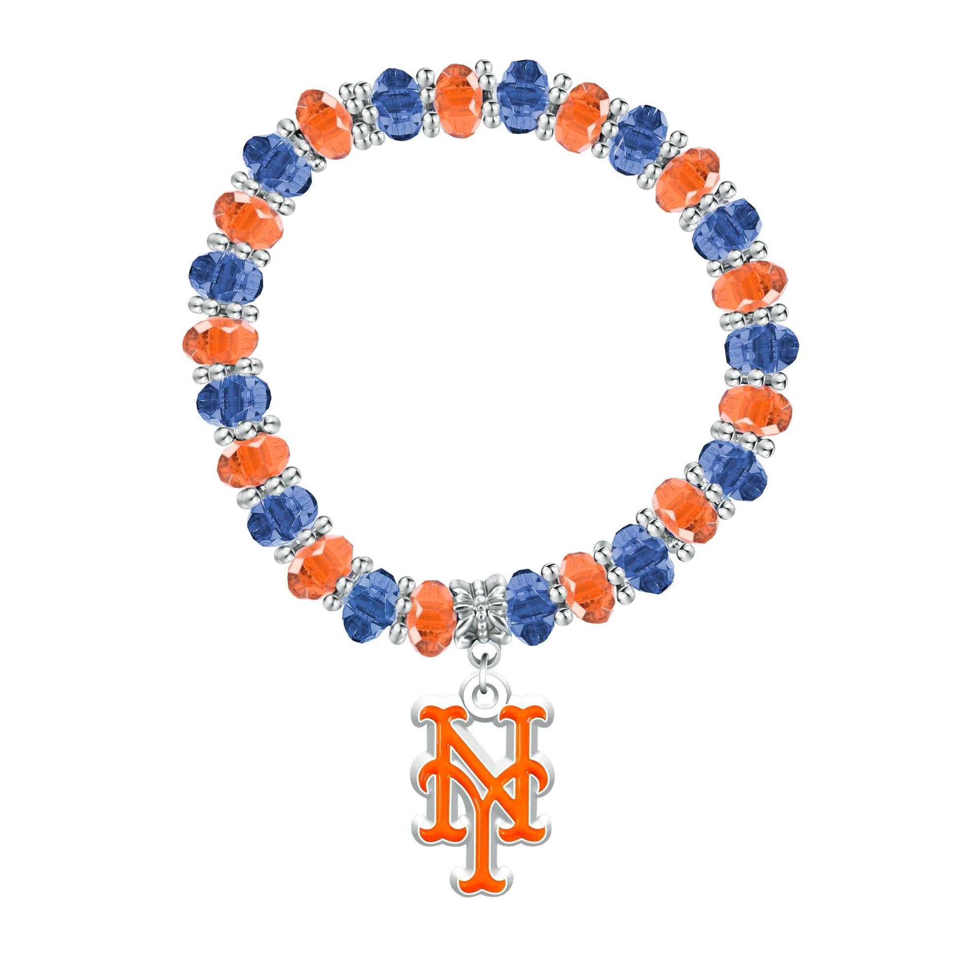 MLB Two-Tone Beaded Bracelet - Gamedays Gear - New York Mets