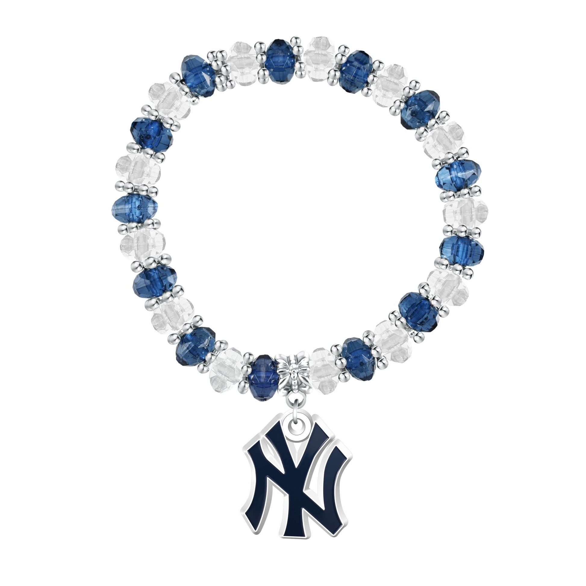 MLB Two-Tone Beaded Bracelet - Gamedays Gear - New York Yankees