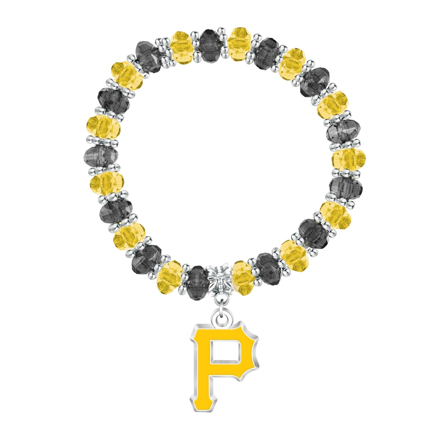 MLB Two-Tone Beaded Bracelet - Gamedays Gear - Pittsburgh Pirates