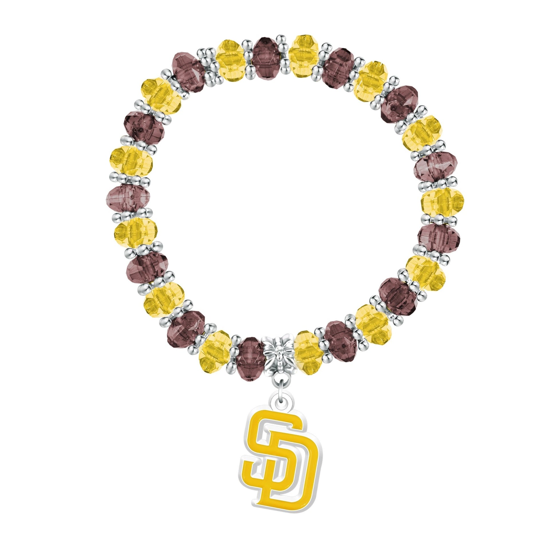 MLB Two-Tone Beaded Bracelet - Gamedays Gear - San Diego Padres