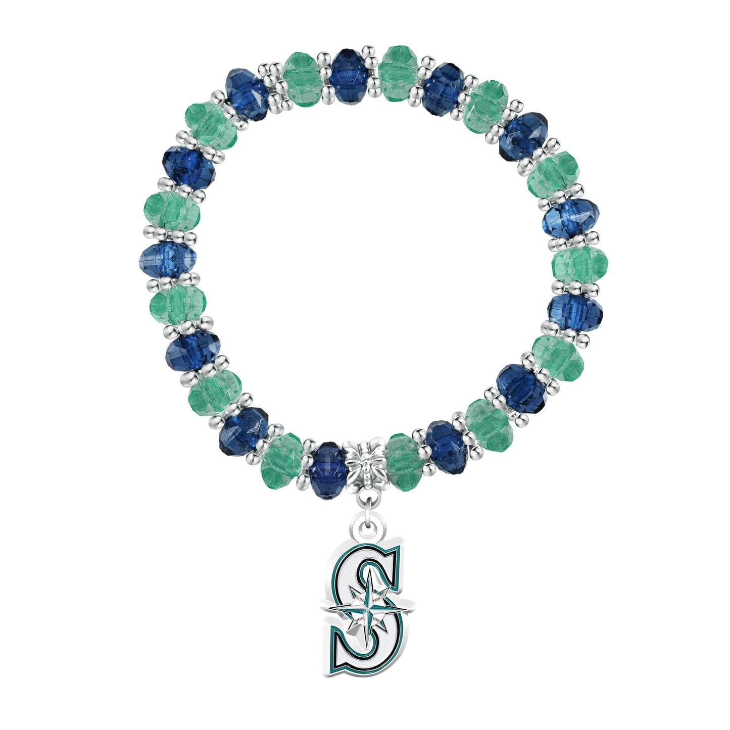 MLB Two-Tone Beaded Bracelet - Gamedays Gear - Seattle Mariners