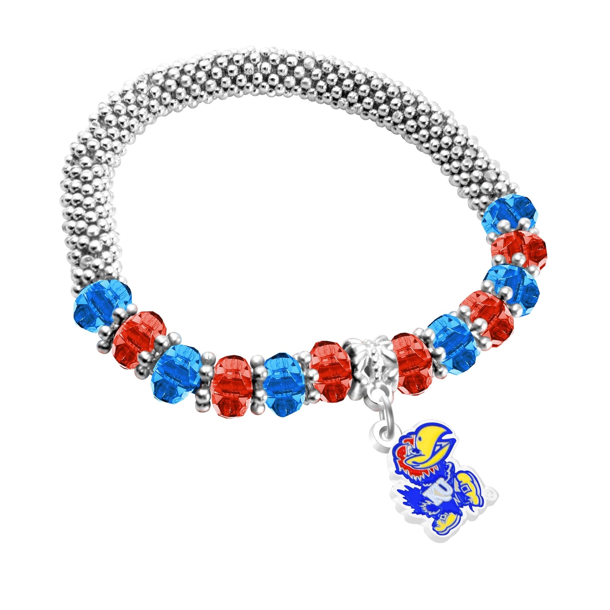 NCAA 2-Tone Bangle Bracelet - Gamedays Gear - Kansas Jayhawks