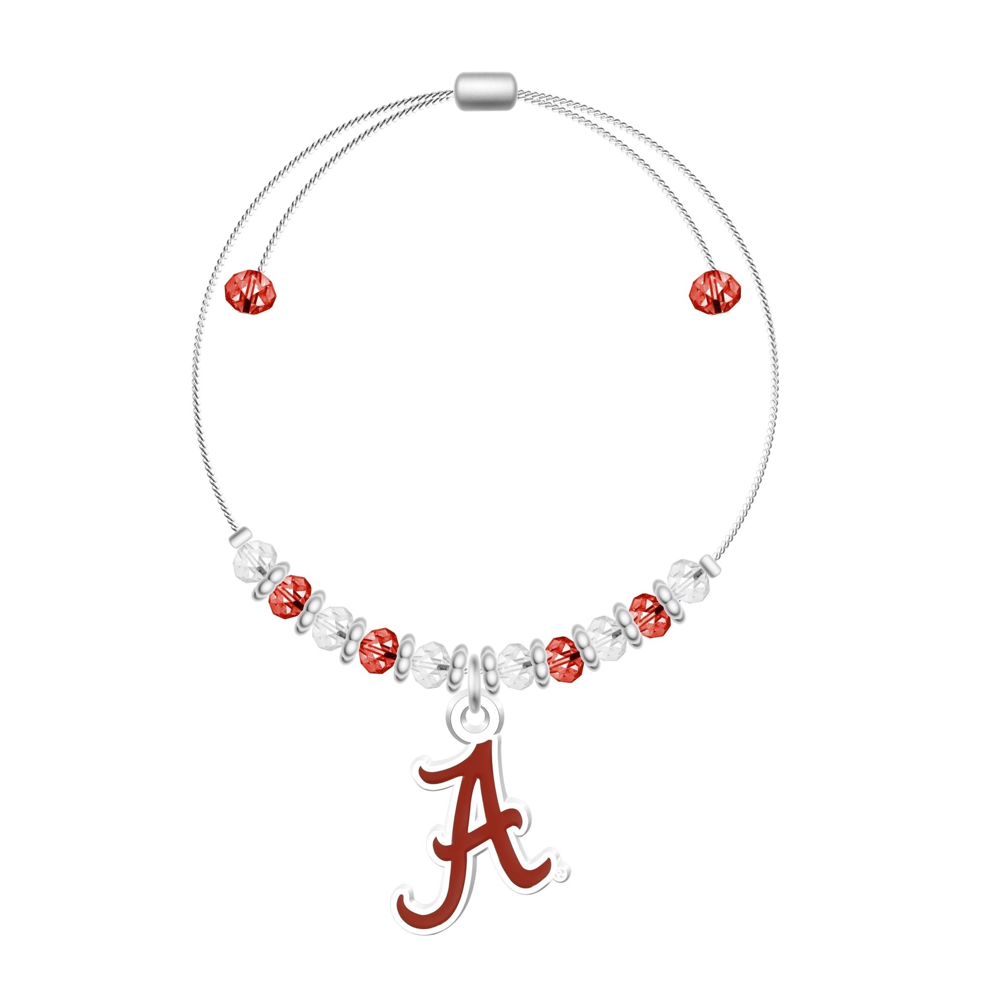 NCAA 2-Tone Bead Adjustable Bracelet - Gamedays Gear - Alabama Crimson Tide