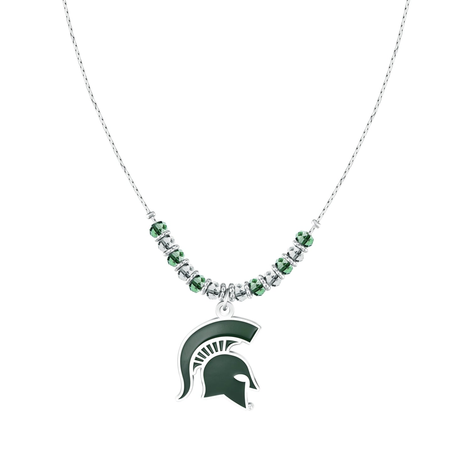 NCAA Beaded Cobra Chain Necklace - Gamedays Gear - Michigan State Spartans