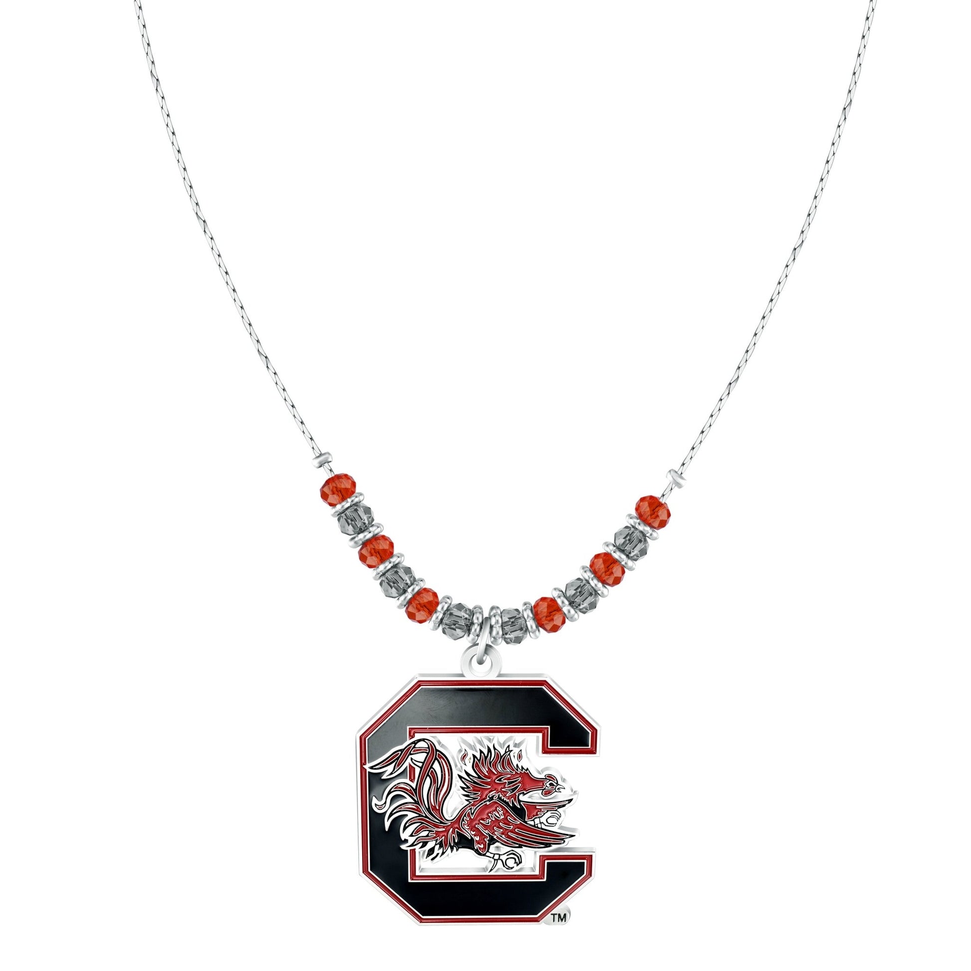 NCAA Beaded Cobra Chain Necklace - Gamedays Gear - South Carolina Gamecocks