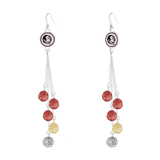 NCAA Beaded Dangle Earrings - Gamedays Gear - Alabama Crimson Tide