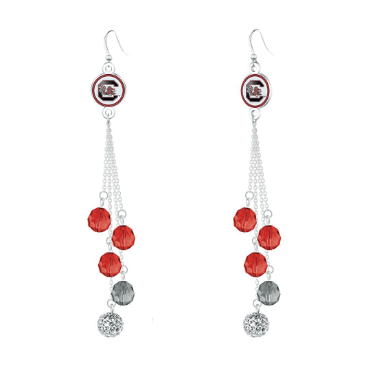 NCAA Beaded Dangle Earrings - Gamedays Gear - Alabama Crimson Tide