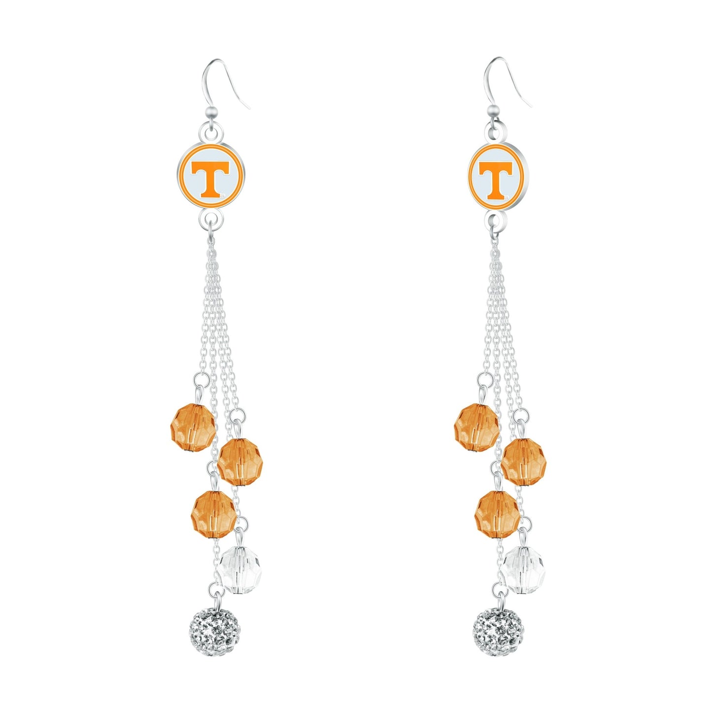 NCAA Beaded Dangle Earrings - Gamedays Gear - Tennessee Volunteers