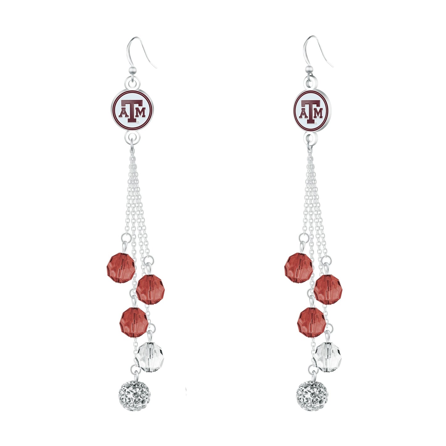 NCAA Beaded Dangle Earrings - Gamedays Gear - Texas A&M Aggies