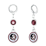 Gamedays Gear NCAA Beaded Dangle Hoop Earrings E038 - 4014
