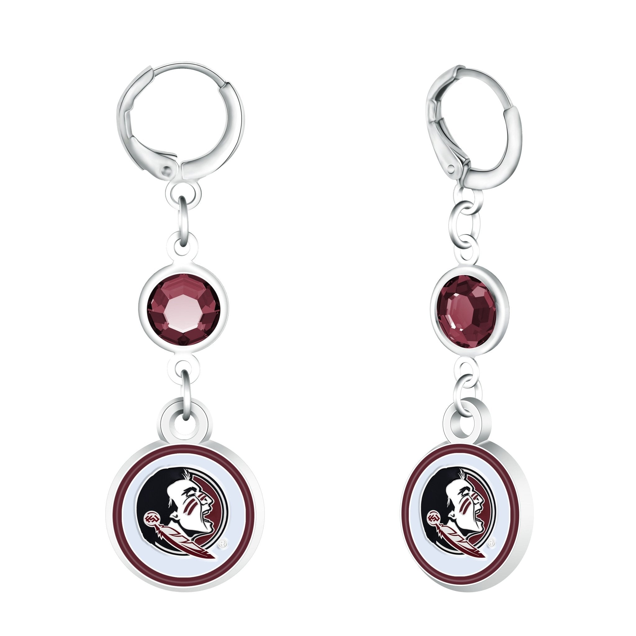 Gamedays Gear NCAA Beaded Dangle Hoop Earrings E038 - 4014
