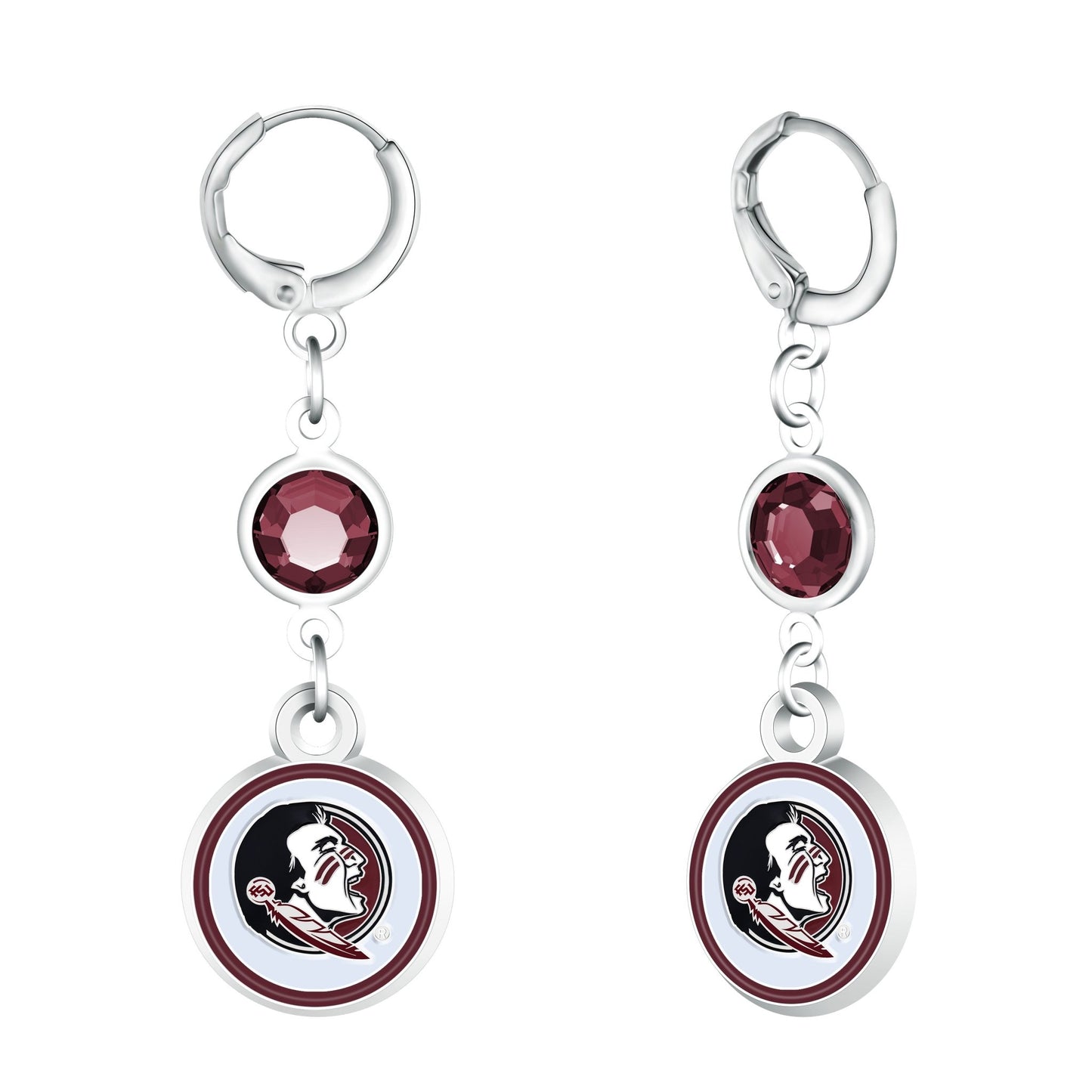 NCAA Beaded Dangle Hoop Earrings - Gamedays Gear - Florida State Seminoles