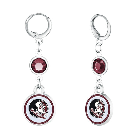 NCAA Beaded Dangle Hoop Earrings - Gamedays Gear - Alabama Crimson Tide