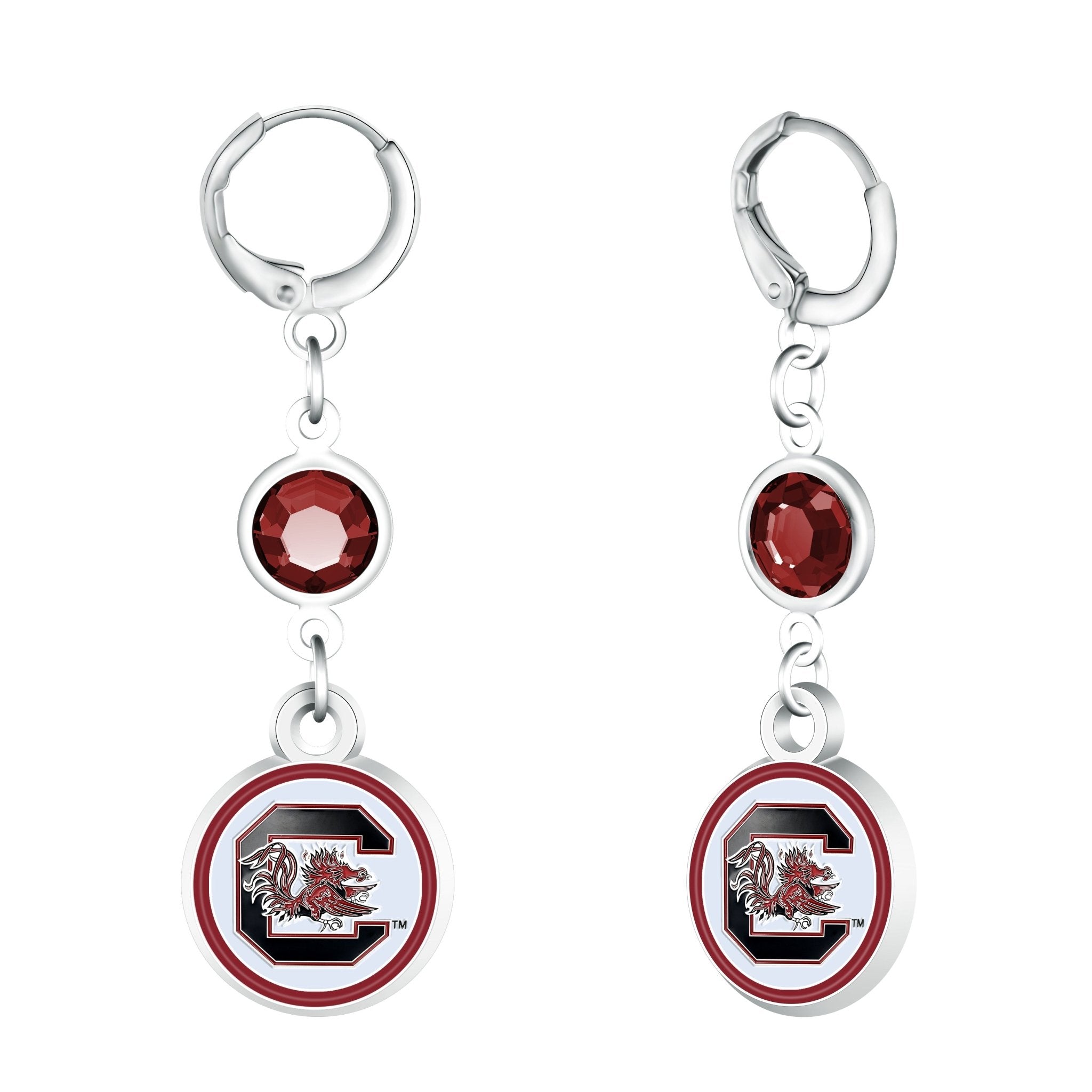 Gamedays Gear NCAA Beaded Dangle Hoop Earrings E038 - 4051