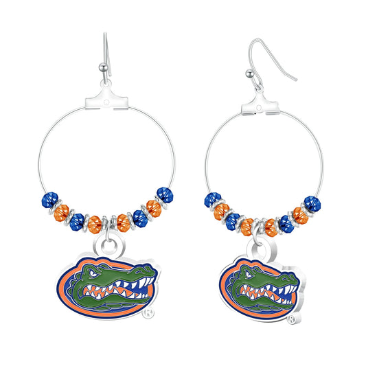 NCAA Beaded Hoop Earrings - Gamedays Gear - Alabama Crimson Tide