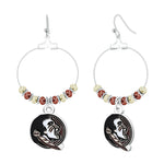Gamedays Gear NCAA Beaded Hoop Earrings E039 - 4014