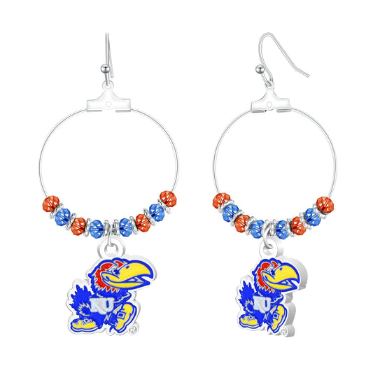 NCAA Beaded Hoop Earrings - Gamedays Gear - Alabama Crimson Tide