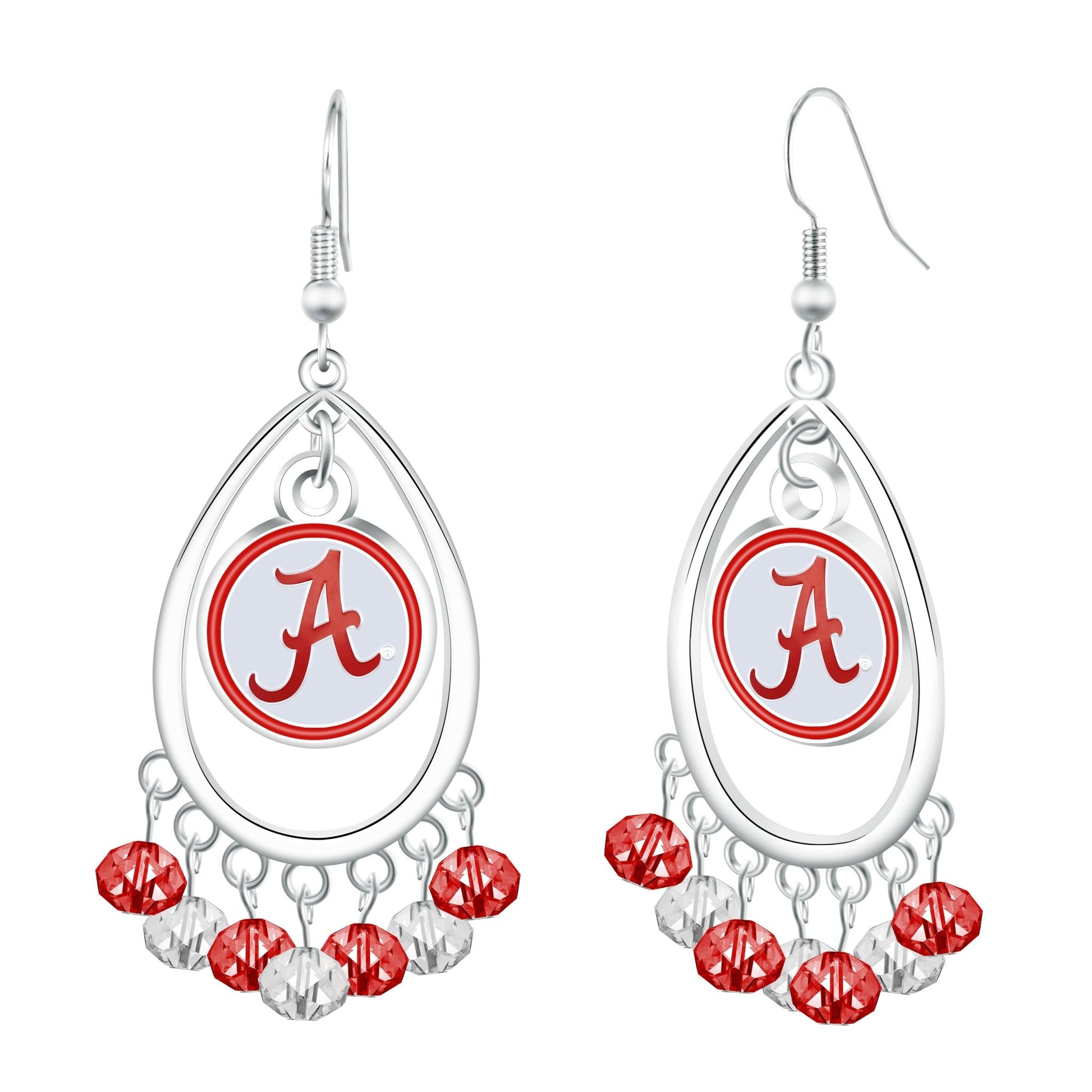 NCAA Beaded Teardrop Earrings - Gamedays Gear - Alabama Crimson Tide