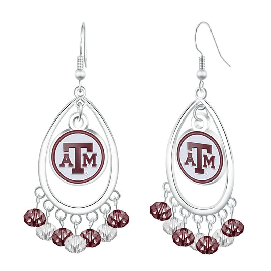 NCAA Beaded Teardrop Earrings - Gamedays Gear - Alabama Crimson Tide