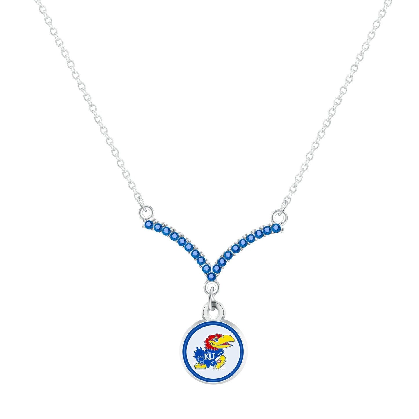 NCAA Chevron V Necklace - Gamedays Gear - Kansas Jayhawks