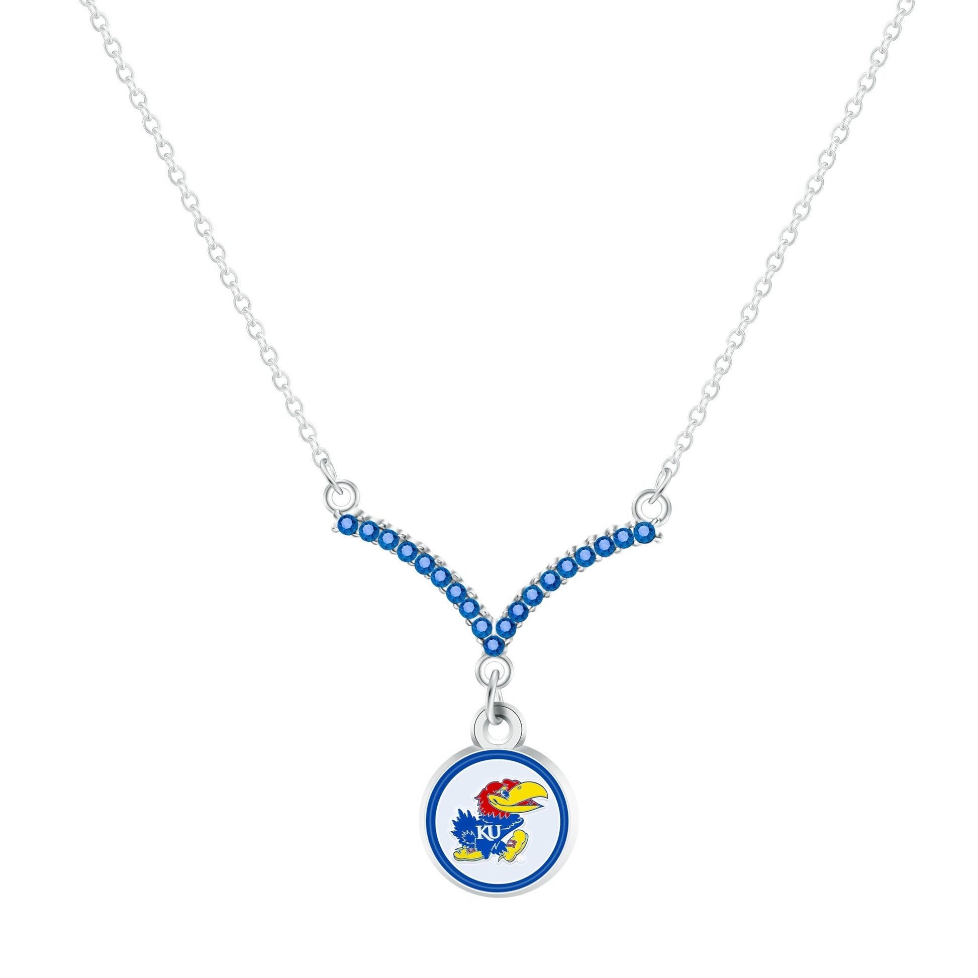 NCAA Chevron V Necklace - Gamedays Gear - Kansas Jayhawks