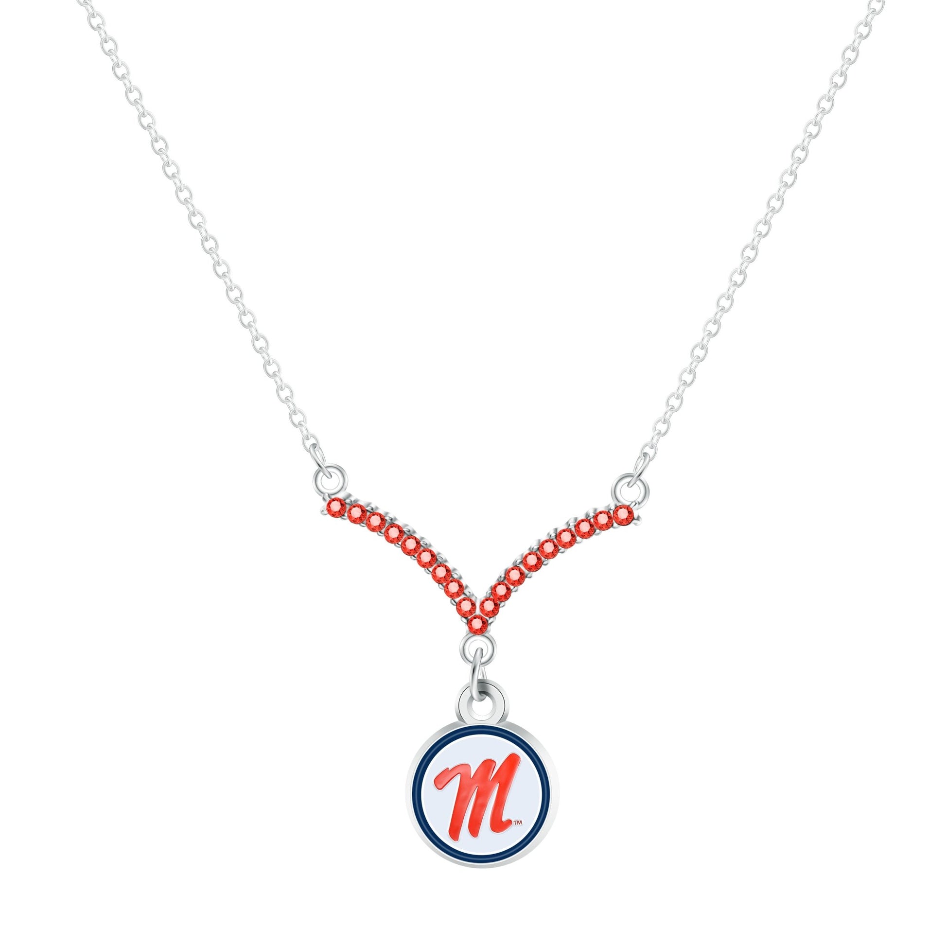 NCAA Chevron V Necklace - Gamedays Gear - Mississippi Rebels