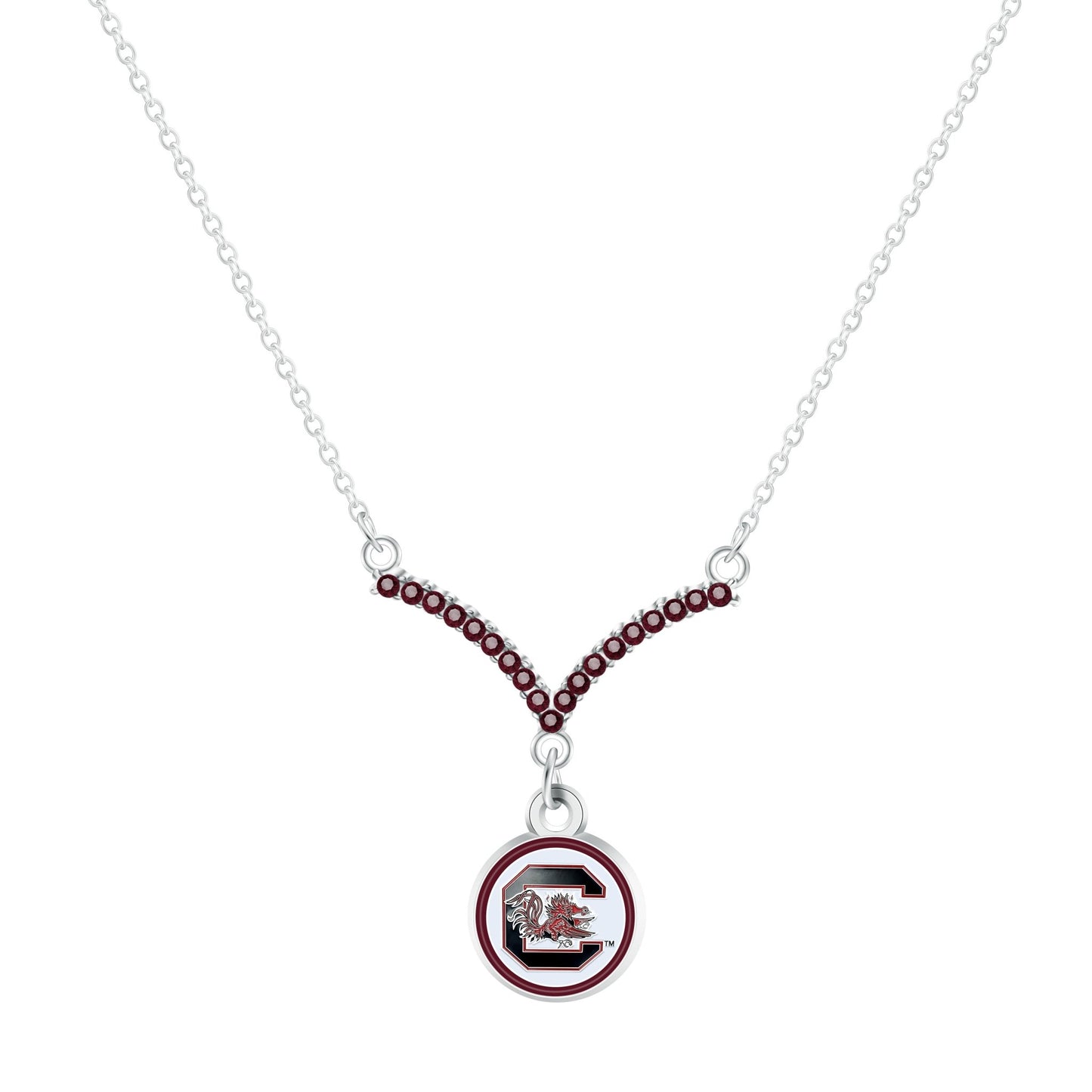 NCAA Chevron V Necklace - Gamedays Gear - South Carolina Gamecocks