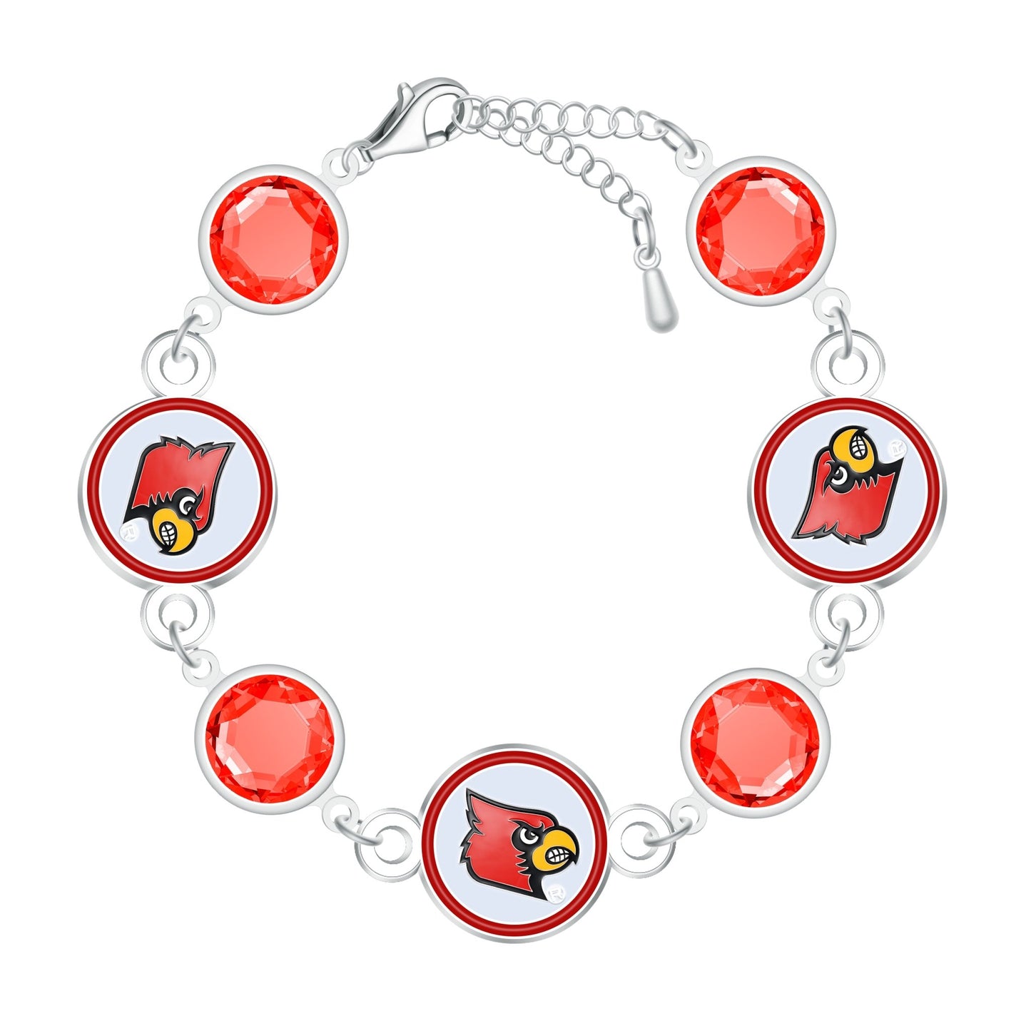 NCAA Disc Beaded Bangle Bracelet - Gamedays Gear - Louisville Cardinals