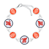 Gamedays Gear NCAA Disc Beaded Bangle Bracelet B024 - 4032