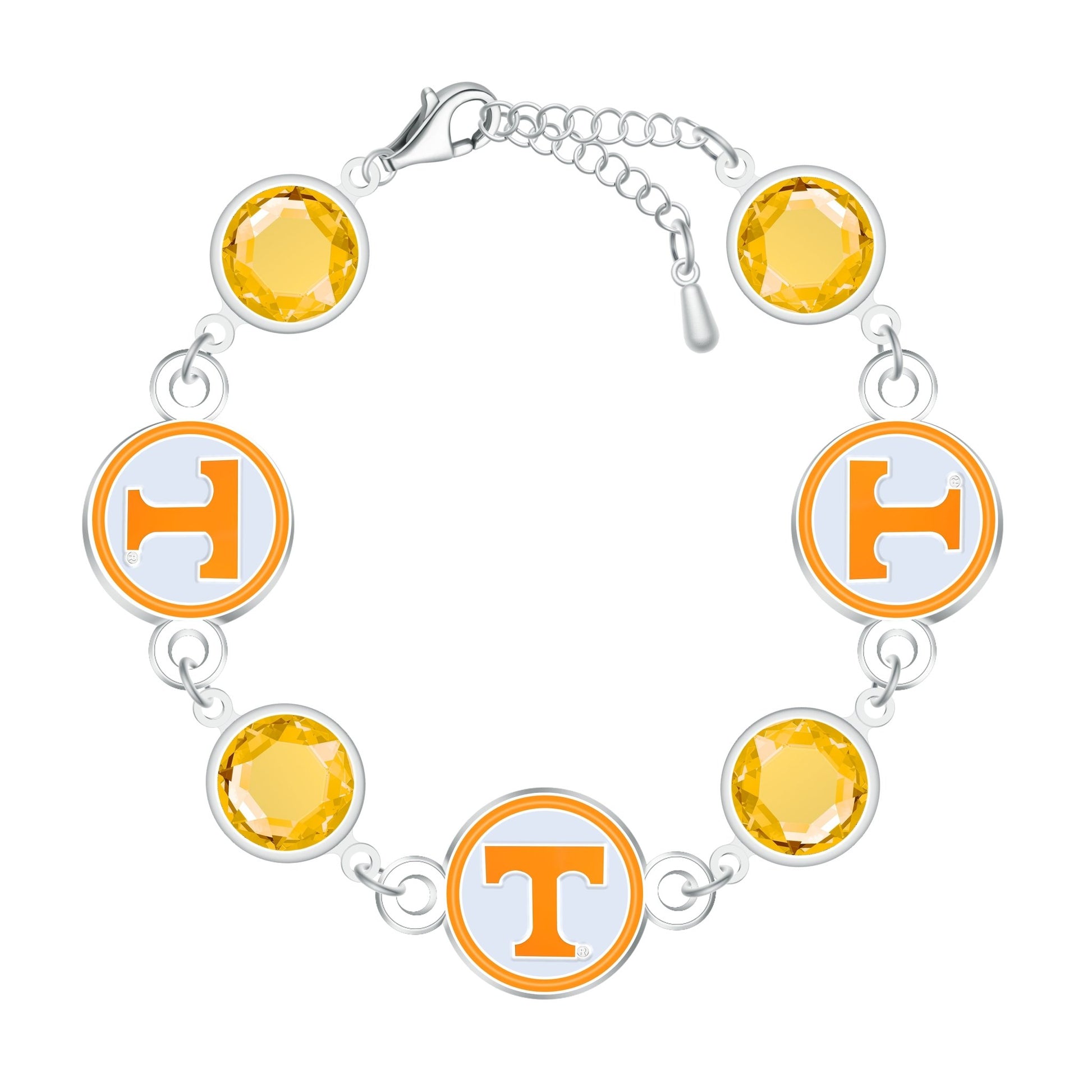 NCAA Disc Beaded Bangle Bracelet - Gamedays Gear - Tennessee Volunteers