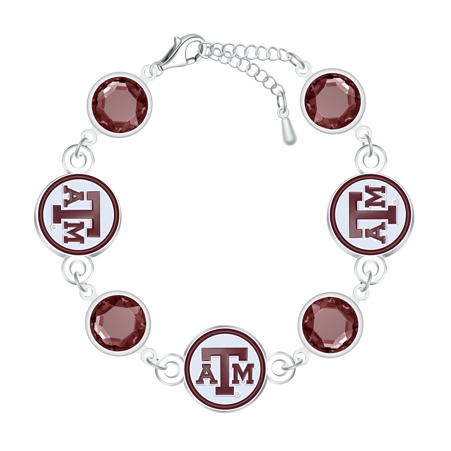 NCAA Disc Beaded Bangle Bracelet - Gamedays Gear - Texas A&M Aggies