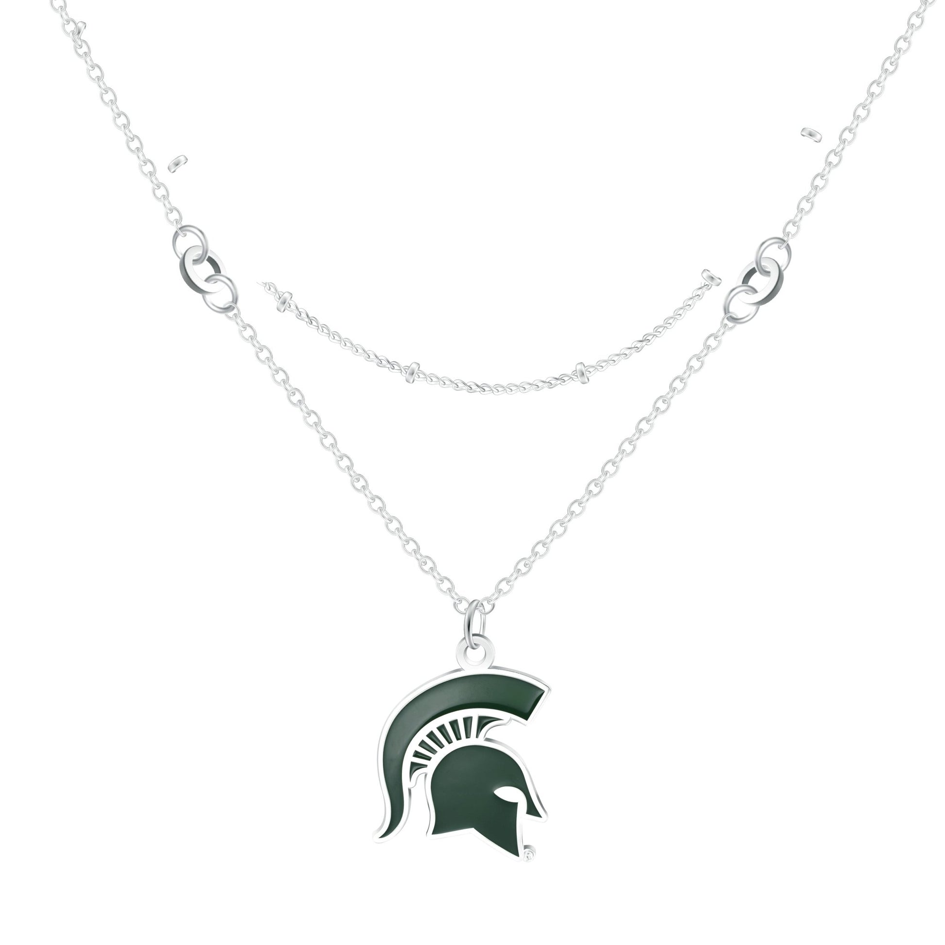 NCAA Double Strand Necklace - Gamedays Gear - Michigan State Spartans